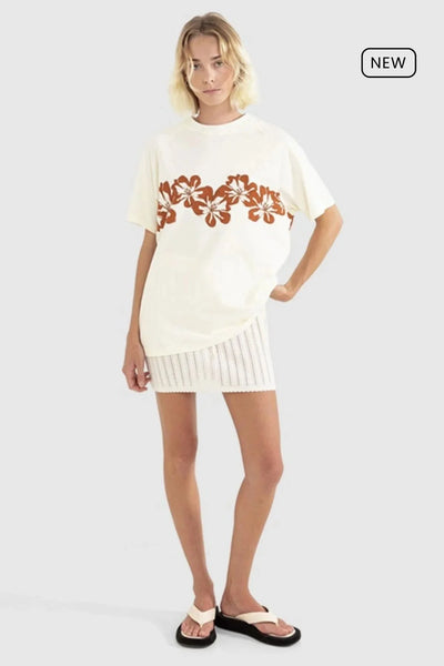 Cream|Rhythm Scallop Knit Mini Skirt