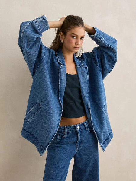 Indigo|Rhythm Shoreline Denim Blazer
