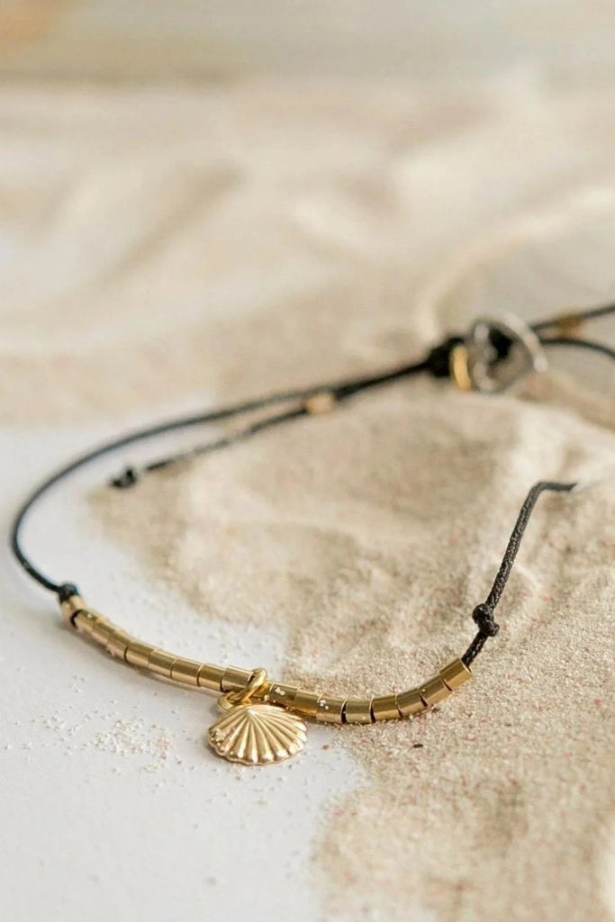 Si Simple Gold Filled Shell Anklet