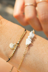 Si Simple Gold Filled Shell Bracelet