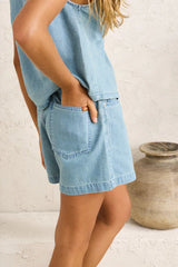 Rhythm Romy High Rise Short - Denim