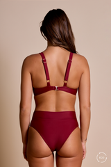 Jemina Bikini Top - Maroon