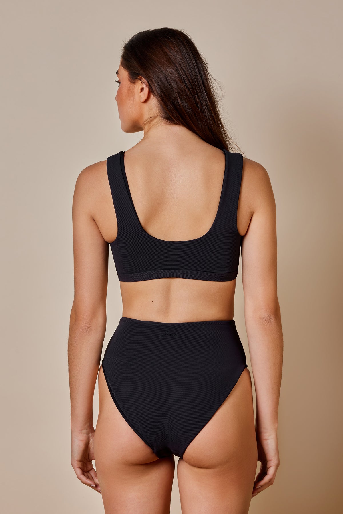 ビキニ VALLO DE NEAR Emma TopBottom Set Black EAU DE SEA FLORAL WAVE Boyleg Bikini Bottom - Black | Bikini