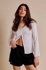 Rhythm Kayla Long Sleeve Top - White