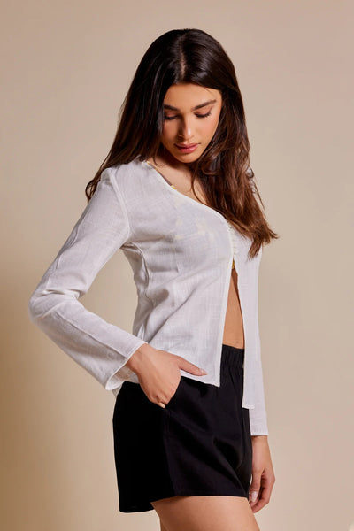 White|Rhythm Kayla Long Sleeve Top