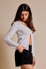 Rhythm Kayla Long Sleeve Top - White