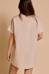 Rhythm Classic Shirt Dress - Oat