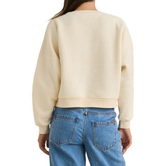 Rhythm Palm Slouchy Crew Neck Fleece - Cream