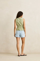 Rhythm Vista Tie Front Top - Olive